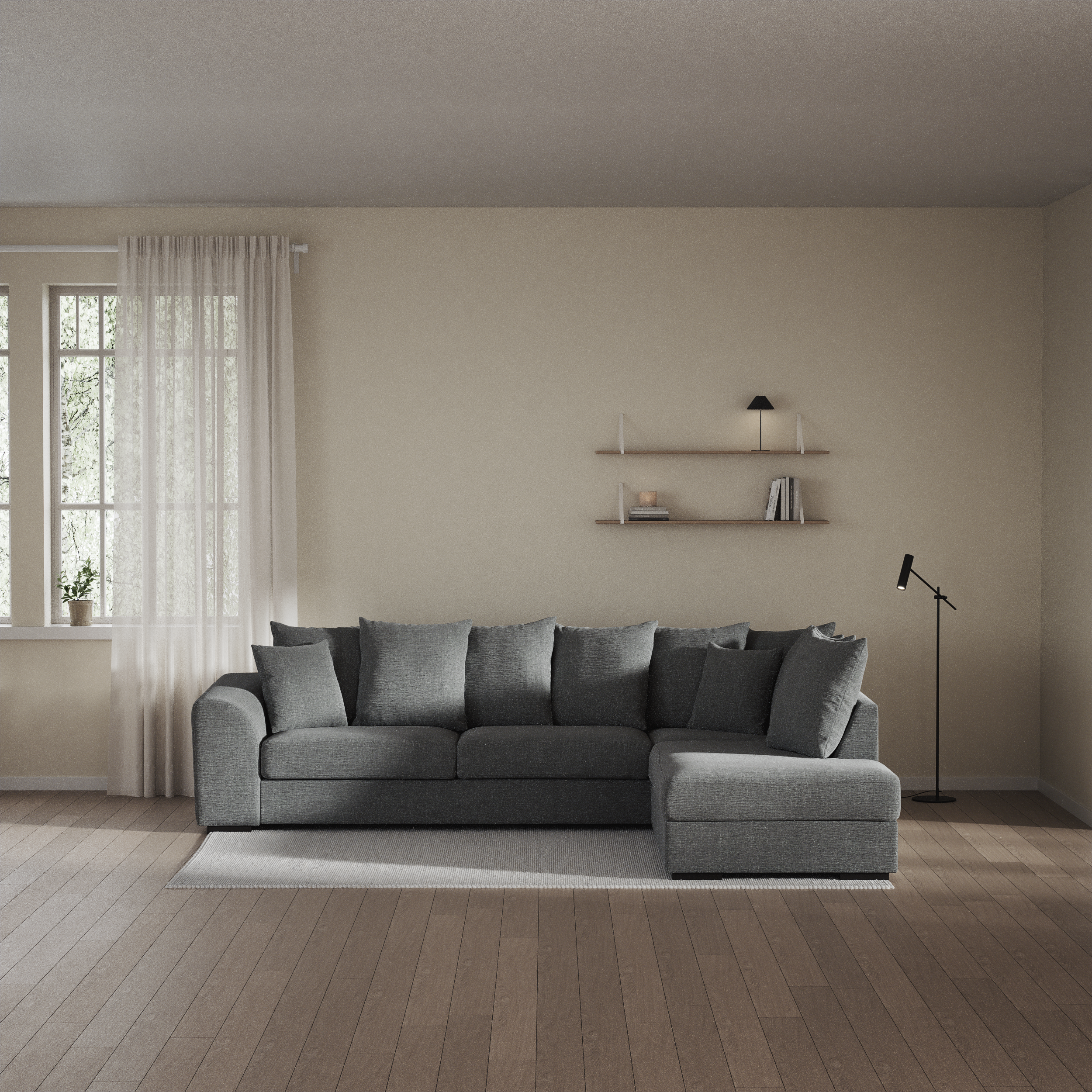 Town, 3-sits soffa med divan höger