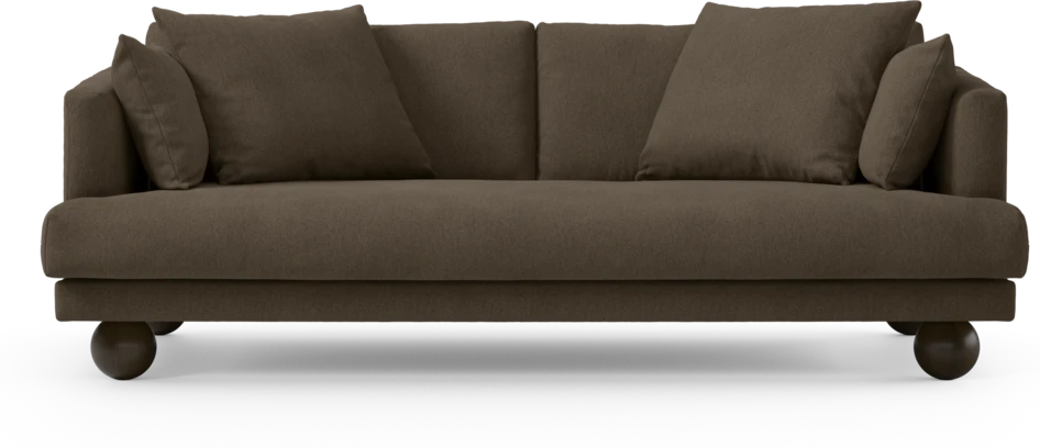 Harper - 3-sits soffa, hel dyna - Brun