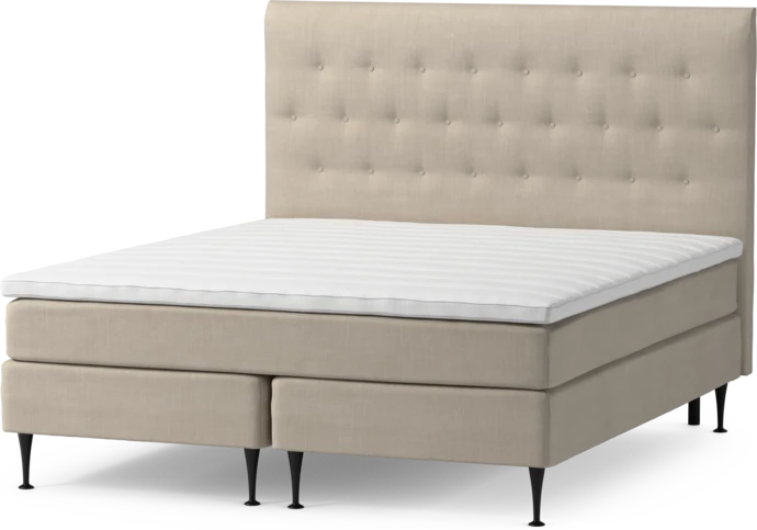 Roma Family, Kontinentalsäng, dubbelsäng med bäddmadrass och sänggavel pikerad, B 160-180