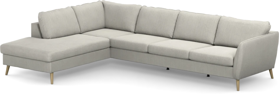 County - 3-sits soffa med divan vänster - Grå