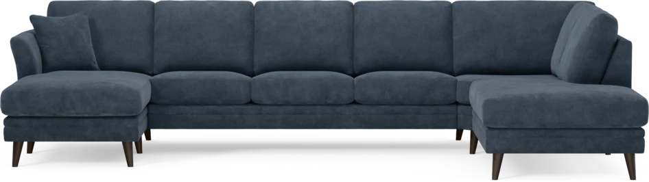 Eden - 3-sits soffa med schäslong vänster och divan höger - Blå