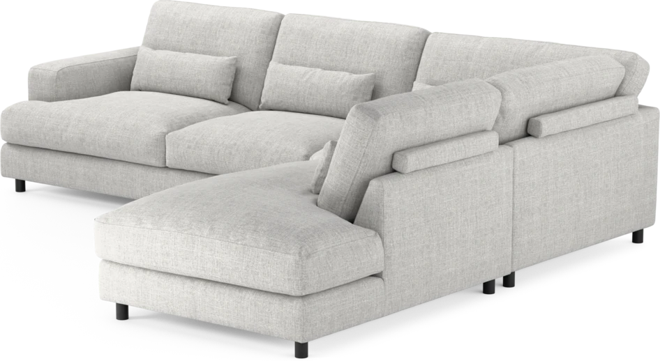 Noma - 3-sits soffa med divan höger - Grå