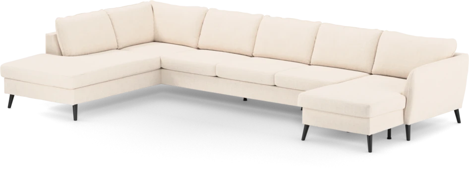 County - 4-sits soffa med divan vänster och schäslong höger - Vit