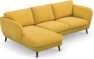 Madison Lux - 2-sits soffa med schäslong vänster - Gul