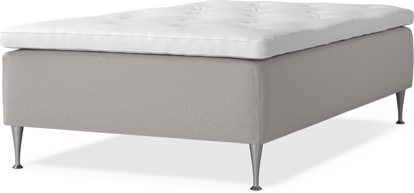 Delux Dream - Ramsäng, enkelsäng med bäddmadrass - Grå