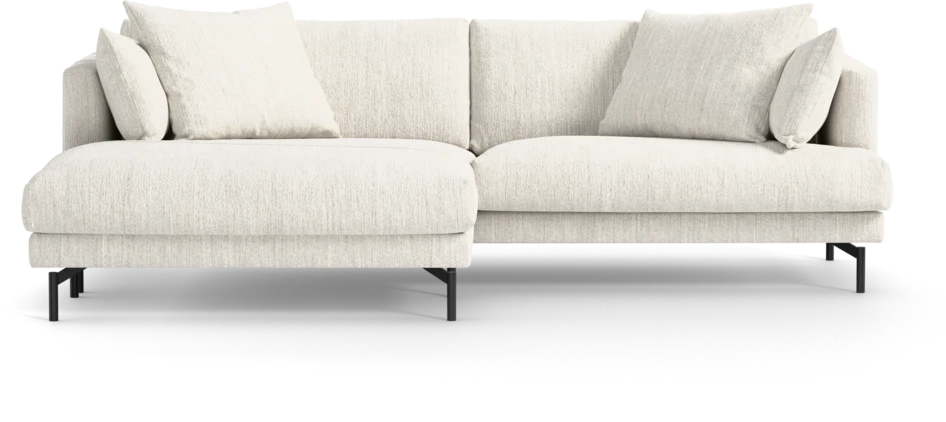Harper - 4-sits med schäslong XL vänster - Vit
