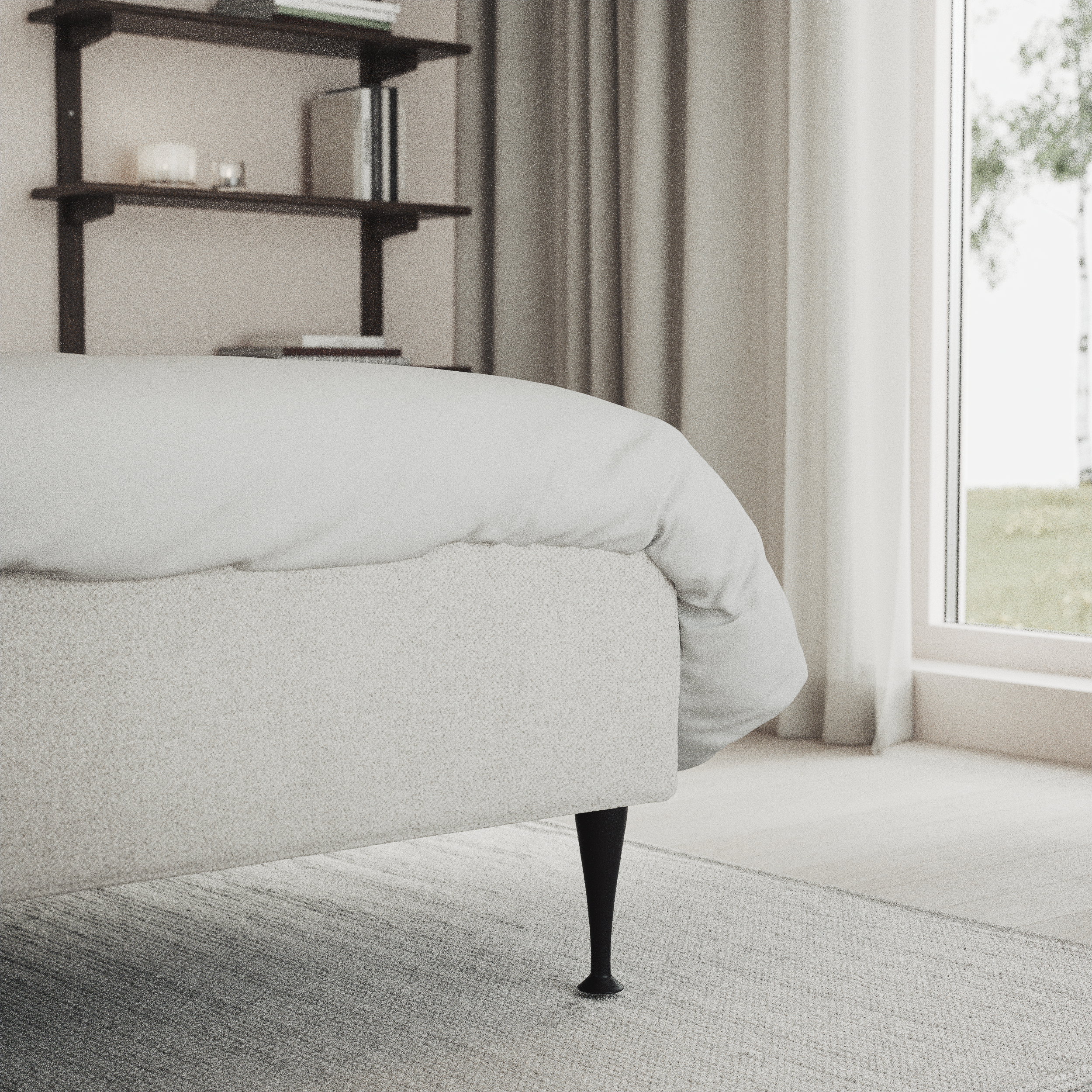 Delux Exclusive - Kontinentalsäng, enkelsäng 120 cm med bäddmadrass och sängben - inspiration