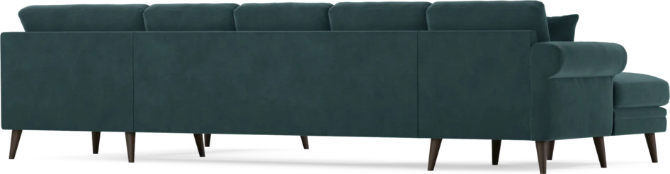 Eden - 3-sits soffa med schäslong vänster och divan höger - Blå