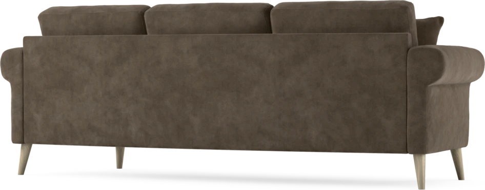 Eden - 3-sits soffa svängd - Brun