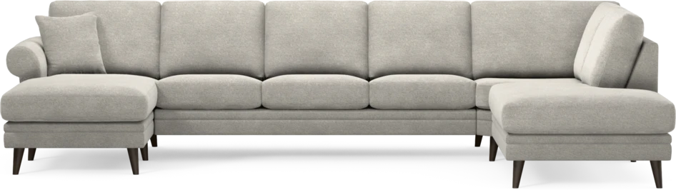 Eden - 3-sits soffa med schäslong vänster och divan höger - Grå