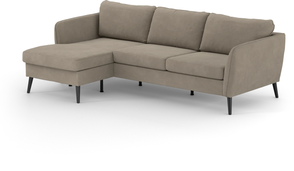 County - 3-sits soffa med flyttbar schäslong - Beige