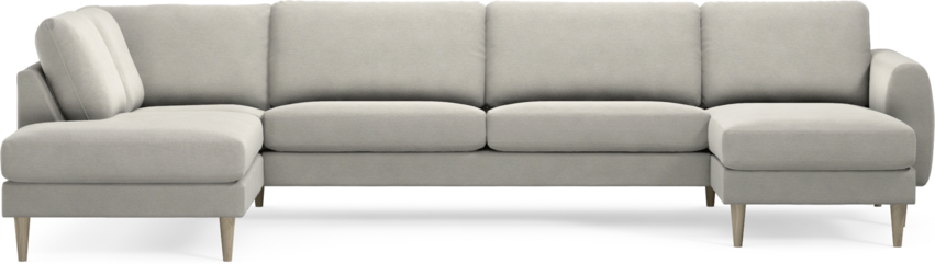 Bridge - 3-sits soffa med divan vänster och schäslong höger - Grå