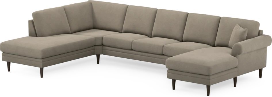 Eden - 3-sits soffa med divan vänster och schäslong höger - Beige