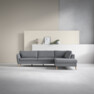 County - 2,5-sits soffa med divan höger - Grå