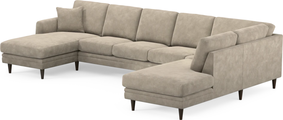 Eden - 3-sits soffa med schäslong vänster och divan höger - Beige