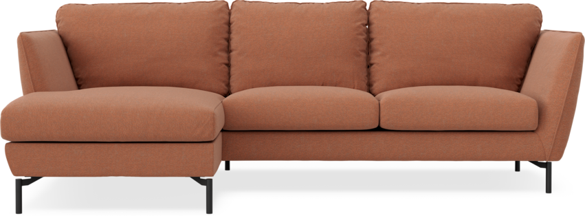 Madison Lux - 2-sits soffa med schäslong vänster - Orange