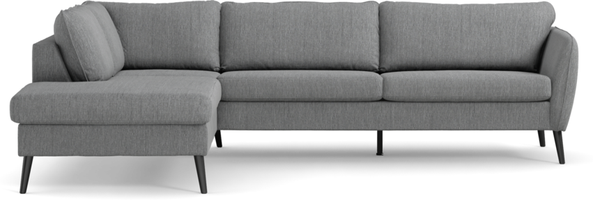 County - 2,5-sits soffa med divan vänster - Grå