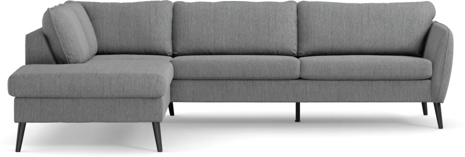 County - 2,5-sits soffa med divan vänster - Grå