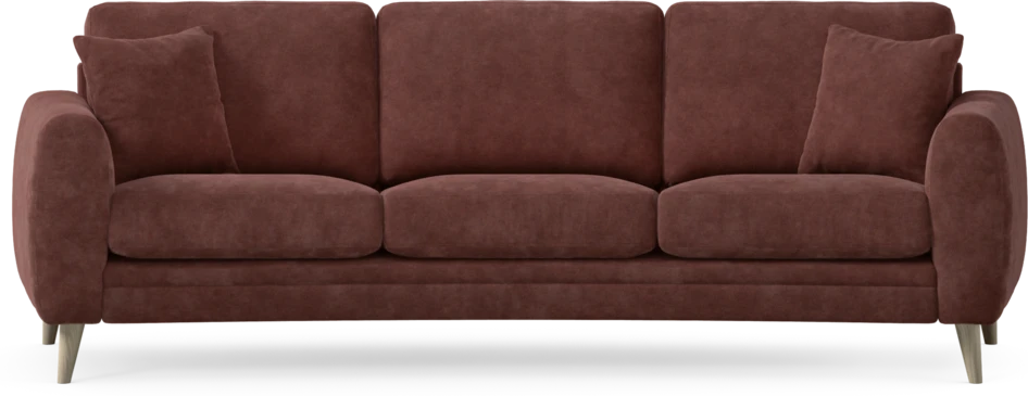 Eden - 3-sits soffa svängd - Röd