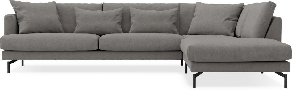 Harper - 3-sits soffa med divan höger - Grå