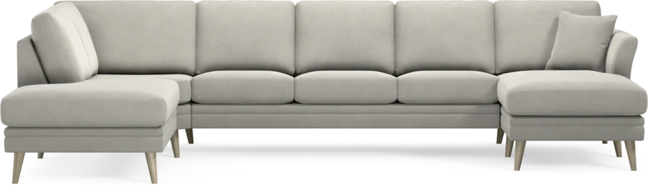 Eden - 3-sits soffa med divan vänster och schäslong höger - Grå