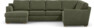 Friday - Hörnsoffa, 3+2-sits med schäslong vänster - Grön