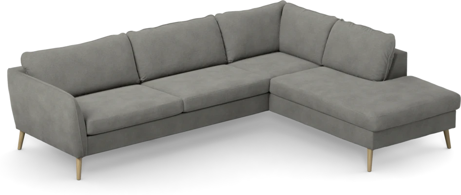 County - 2,5-sits soffa med divan höger - Grå