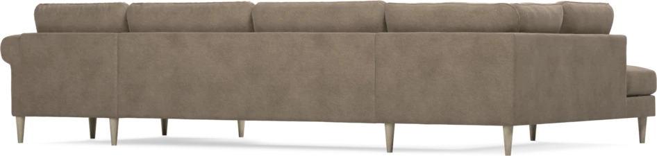Bridge - 3-sits soffa med divan vänster och schäslong höger - Brun