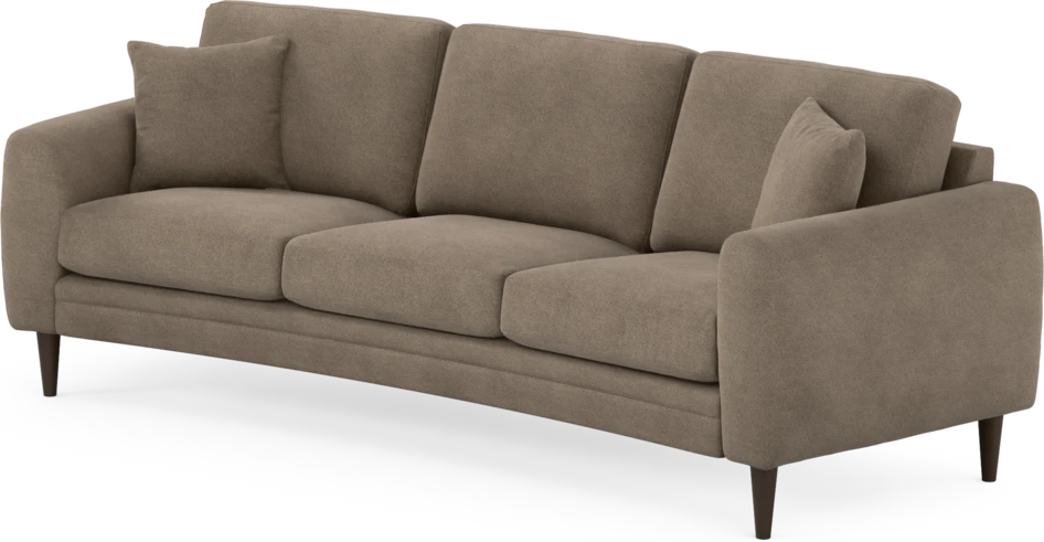 Eden - 3-sits soffa svängd - Brun