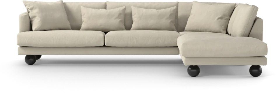 Harper - 3-sits soffa med divan höger - Vit