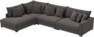 Rossi - 4-sits soffa med divan vänster - Grå