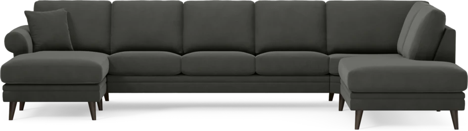 Eden - 3-sits soffa med schäslong vänster och divan höger - Grå