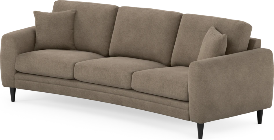 Eden - 3-sits soffa svängd - Brun