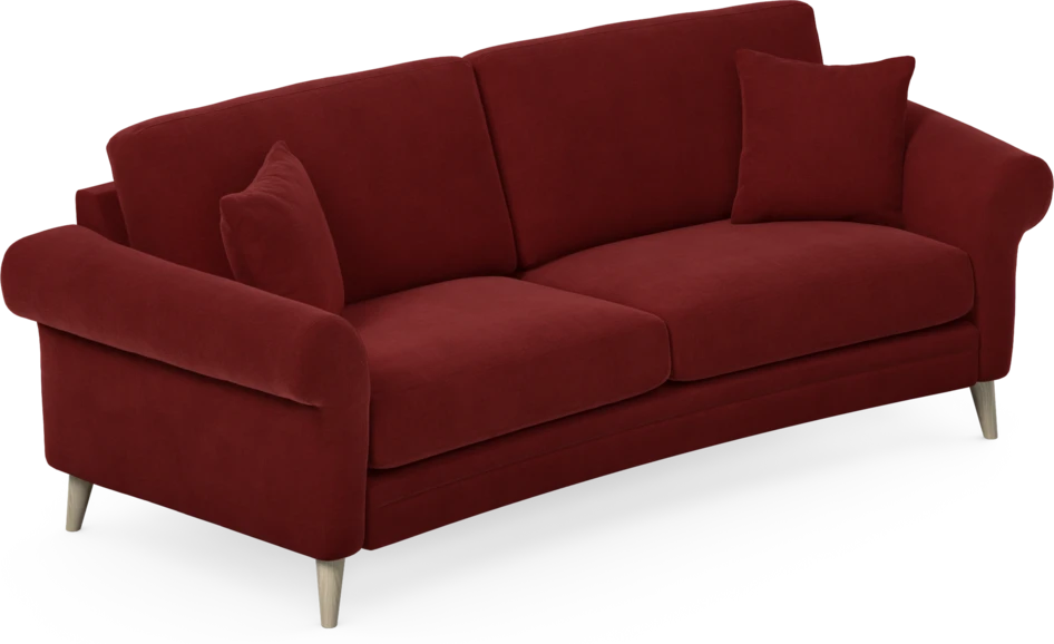 Eden - 2,5-sits soffa svängd - Röd