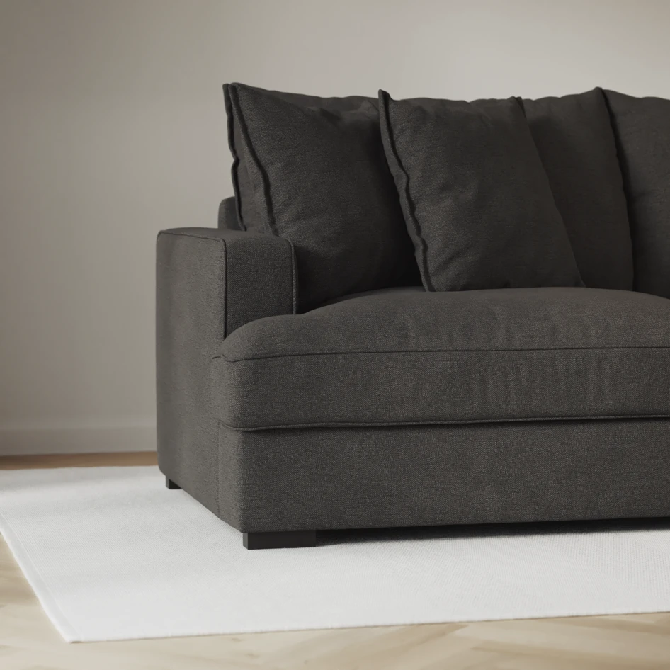 Mila - 3-sits soffa, hel dyna - Brun
