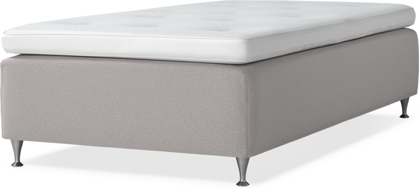 Delux Dream - Ramsäng, enkelsäng med bäddmadrass - Grå