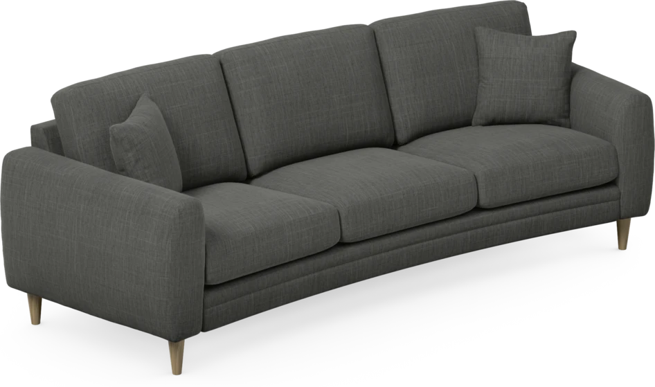 Eden - 3-sits soffa svängd - Grå