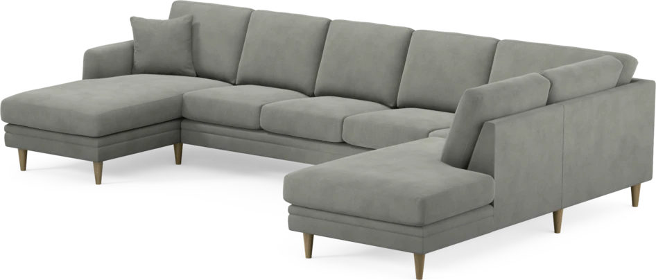 Eden - 3-sits soffa med schäslong vänster och divan höger - Grå