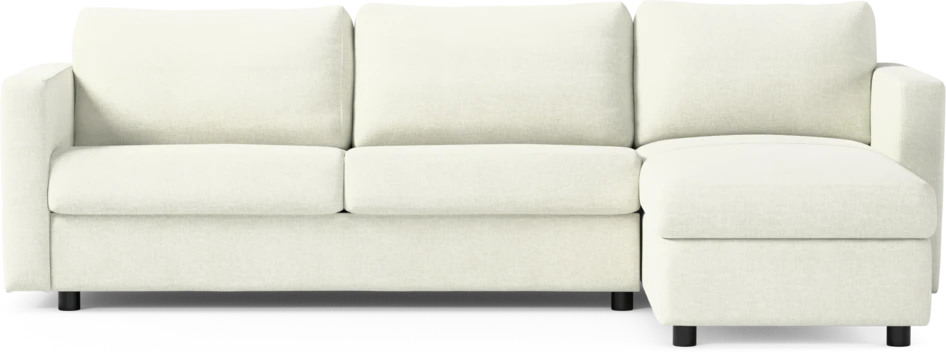 Lindö - Bäddsoffa 2,5-sits med schäslong, vändbar - Vit