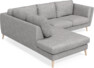Madison - 2-sits soffa med divan vänster - Grå