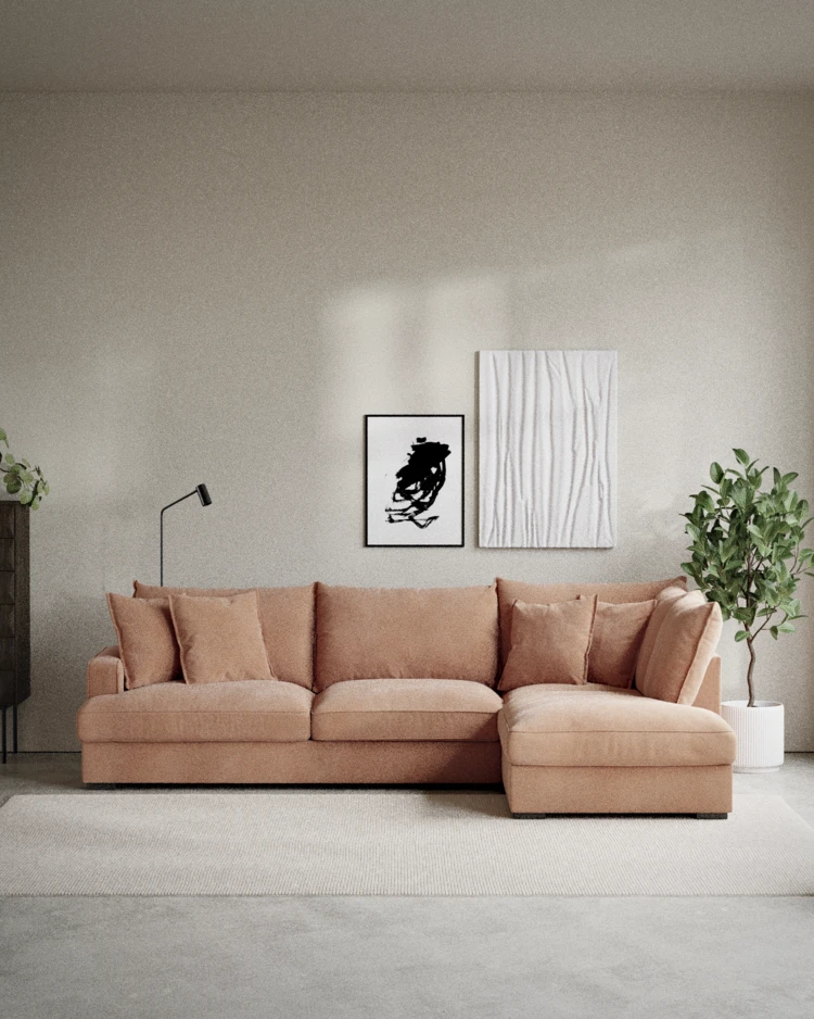 Mila - 3-sits soffa med divan höger - inspiration