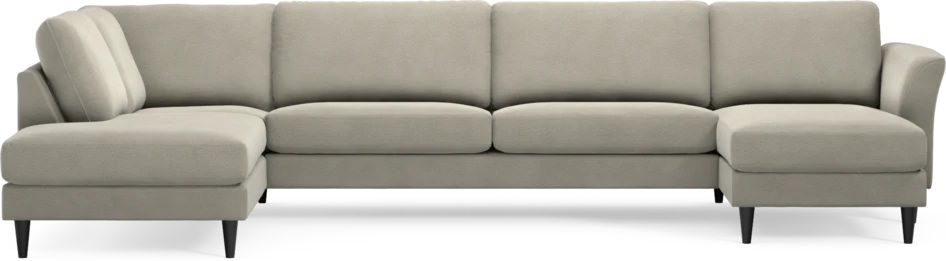 Bridge - 3-sits soffa med divan vänster och schäslong höger - Brun