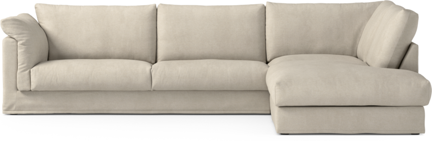 Cherrie Klädsel -  3-sits soffa med divan höger - Vit