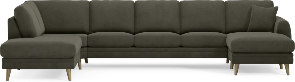 Eden - 3-sits soffa med divan vänster och schäslong höger - Grå