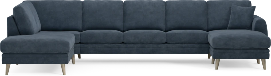 Eden - 3-sits soffa med divan vänster och schäslong höger - Blå