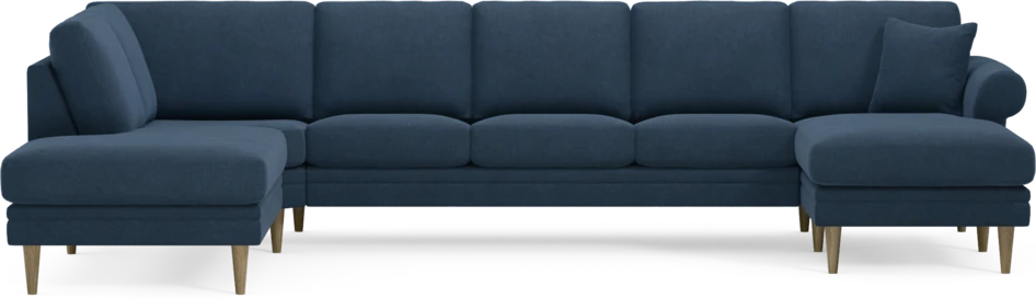 Eden - 3-sits soffa med divan vänster och schäslong höger - Blå