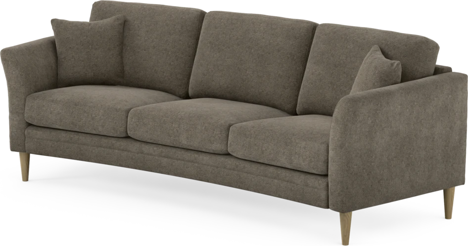 Eden - 3-sits soffa svängd - Brun