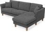 Eden - 2,5-sits soffa med schäslong - Svart