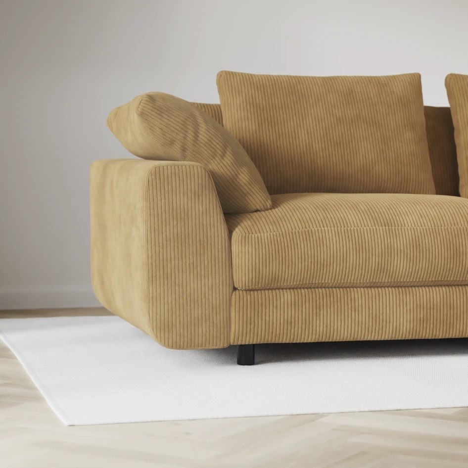 Amie - 4-sits soffa - Gul