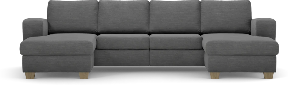 Friday - 2-sits soffa med två schäslonger - Grå